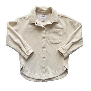 Athleta Girl Cream Jersey Shirt Jacket Top Size S(7)
